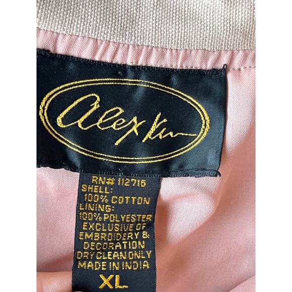 Alex Kin Floral Embroidered Boho Jacket Size XL0 - Picture 5 of 6